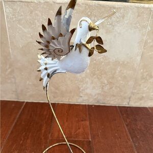 Vintage Metal dove Candle Stick Holders.  13” tall.